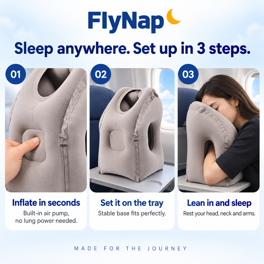 FlyNap set up in 3 steps