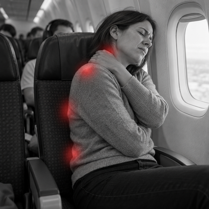 Neck and back pain on a flight without support